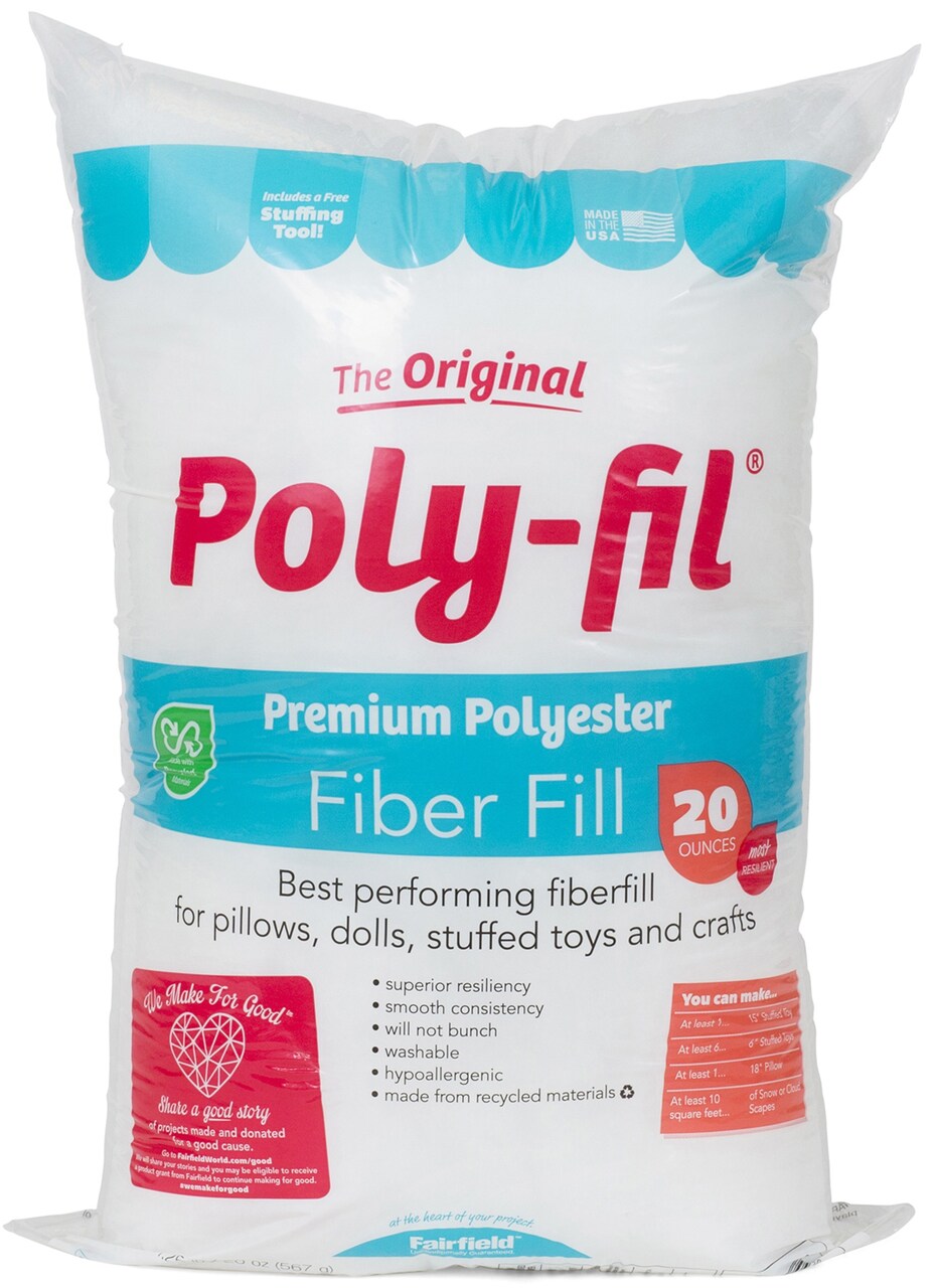 Fairfield Poly-Fil Premium Polyester Fiberfill-20Oz